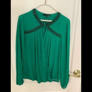 Emerald green blouse